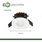 LED Einbaudownlight 60x54 cm, 900 lm, 8W, Farbtemperatur einstellbar 2700K - 6000K