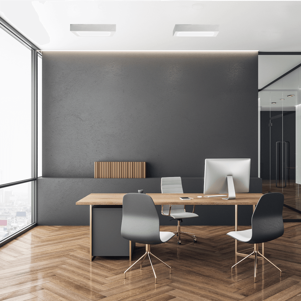 LED Deckenleuchte Beton Weiss 2000 Lumen 24 Watt 4000K - ELG Leuchten