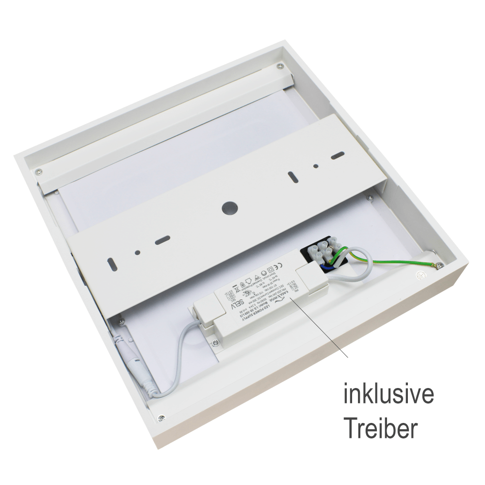 LED Deckenleuchte Beton Weiss 2000 Lumen 24 Watt 4000K - ELG Leuchten