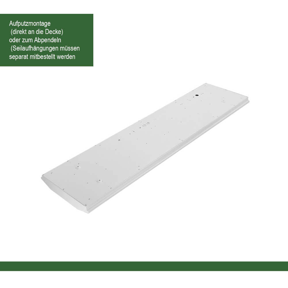 Flache LED Rasteranbauleuchte mit Doppelparabolraster 4000K 6100lm 55W - ELG Leuchten