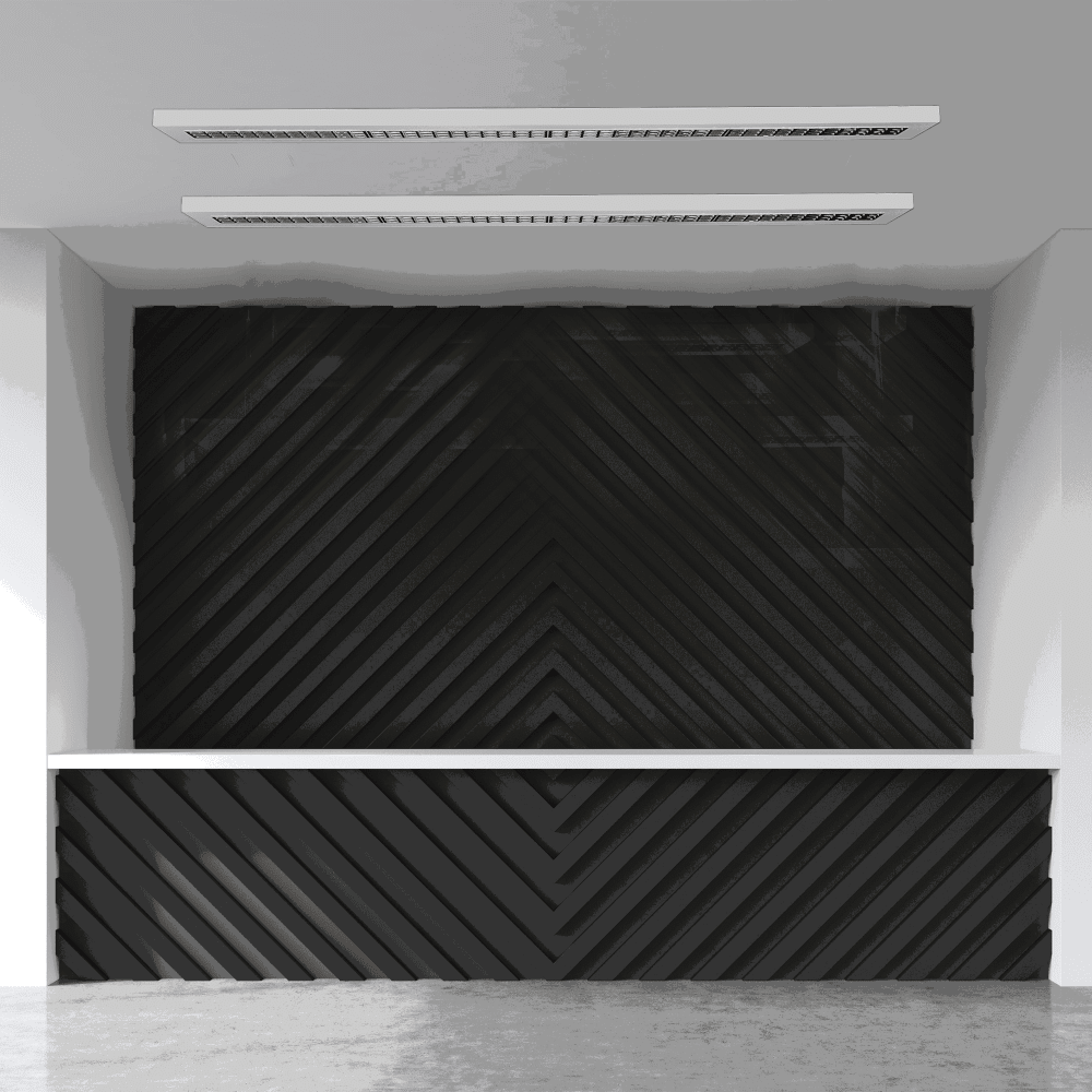 Hochwertige LED Rasteranbauleuchte mit Mikrolamellenraster 4000K 120cm 36W 4000lm und 150cm 45W 5000lm - ELG Leuchten