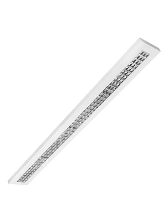 Hochwertige LED Rasteranbauleuchte mit Mikrolamellenraster 4000K 120cm 36W 4000lm und 150cm 45W 5000lm - ELG Leuchten
