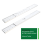 Hochwertige LED Rasteranbauleuchte mit Mikrolamellenraster 4000K 120cm 36W 4000lm und 150cm 45W 5000lm - ELG Leuchten