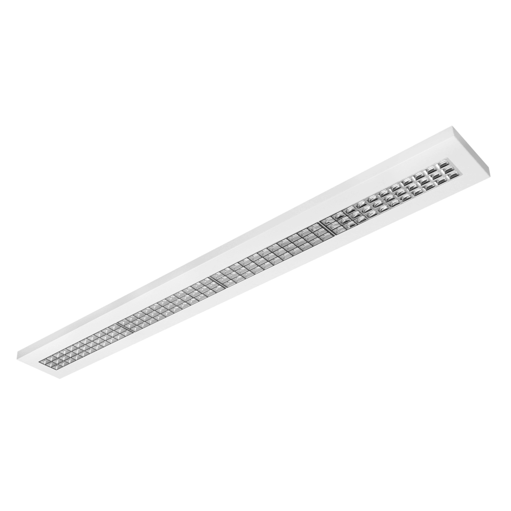Hochwertige LED Rasteranbauleuchte mit Mikrolamellenraster 4000K 120cm 36W 4000lm und 150cm 45W 5000lm - ELG Leuchten