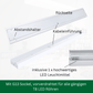 LED Aufbauleuchte 120cm 1 - flammig Mikroprismatische Abdeckung Vorverdrahtet für LED Röhren - ELG Leuchten
