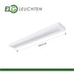 LED Aufbauleuchte 120cm 1 - flammig Mikroprismatische Abdeckung Vorverdrahtet für LED Röhren - ELG Leuchten
