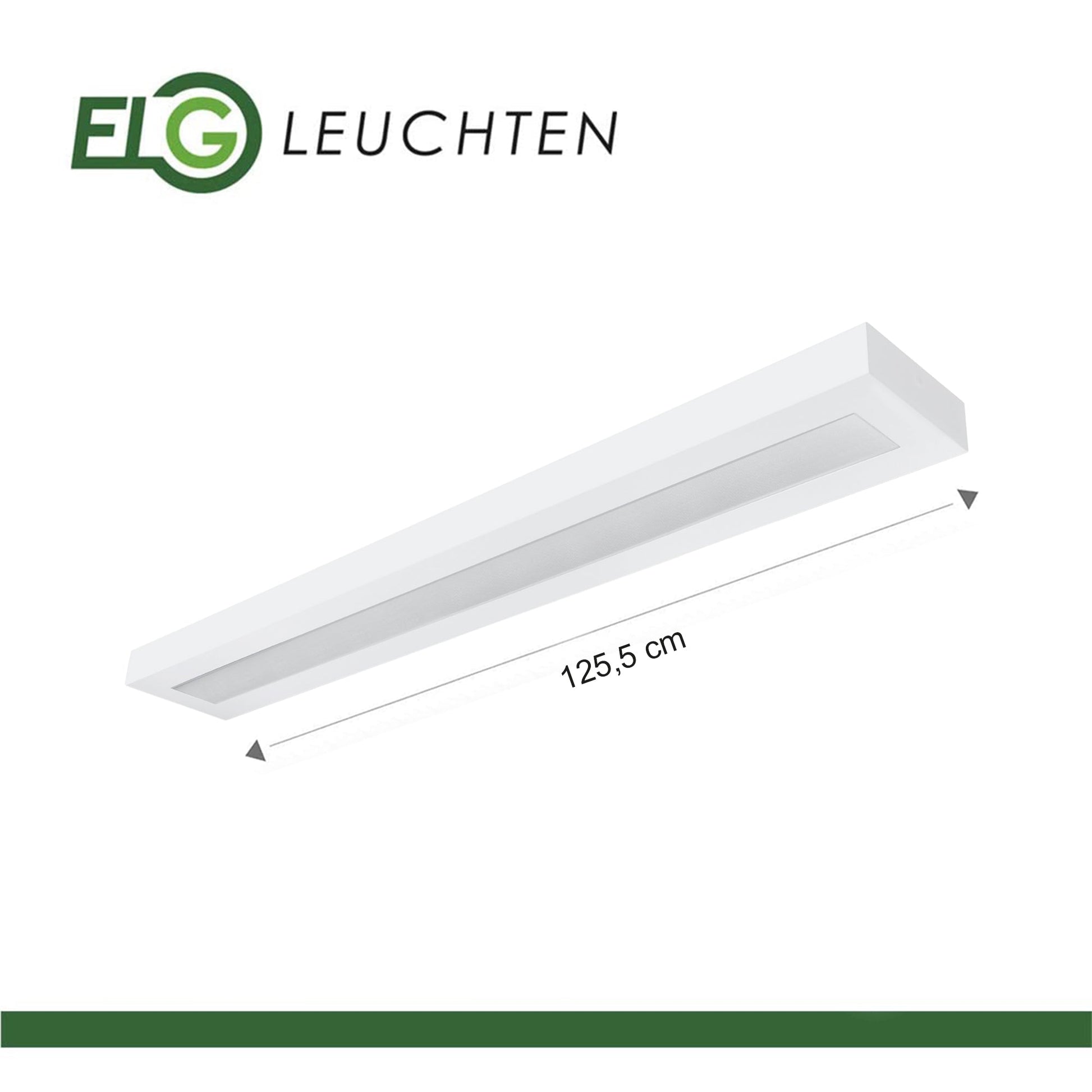 LED Aufbauleuchte 120cm 1 - flammig Mikroprismatische Abdeckung Vorverdrahtet für LED Röhren - ELG Leuchten