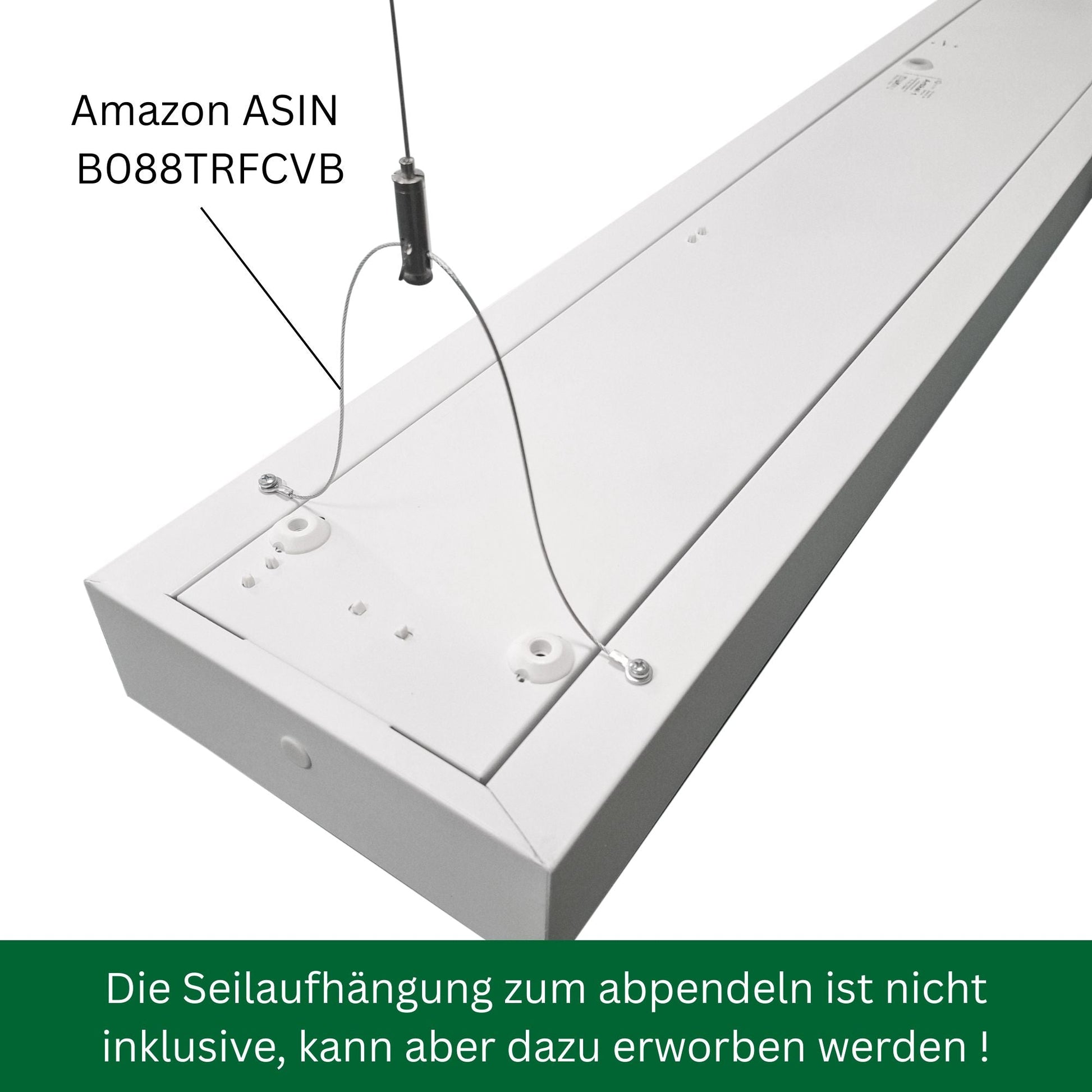 LED Aufbauleuchte 120cm 1 - flammig Mikroprismatische Abdeckung Vorverdrahtet für LED Röhren - ELG Leuchten