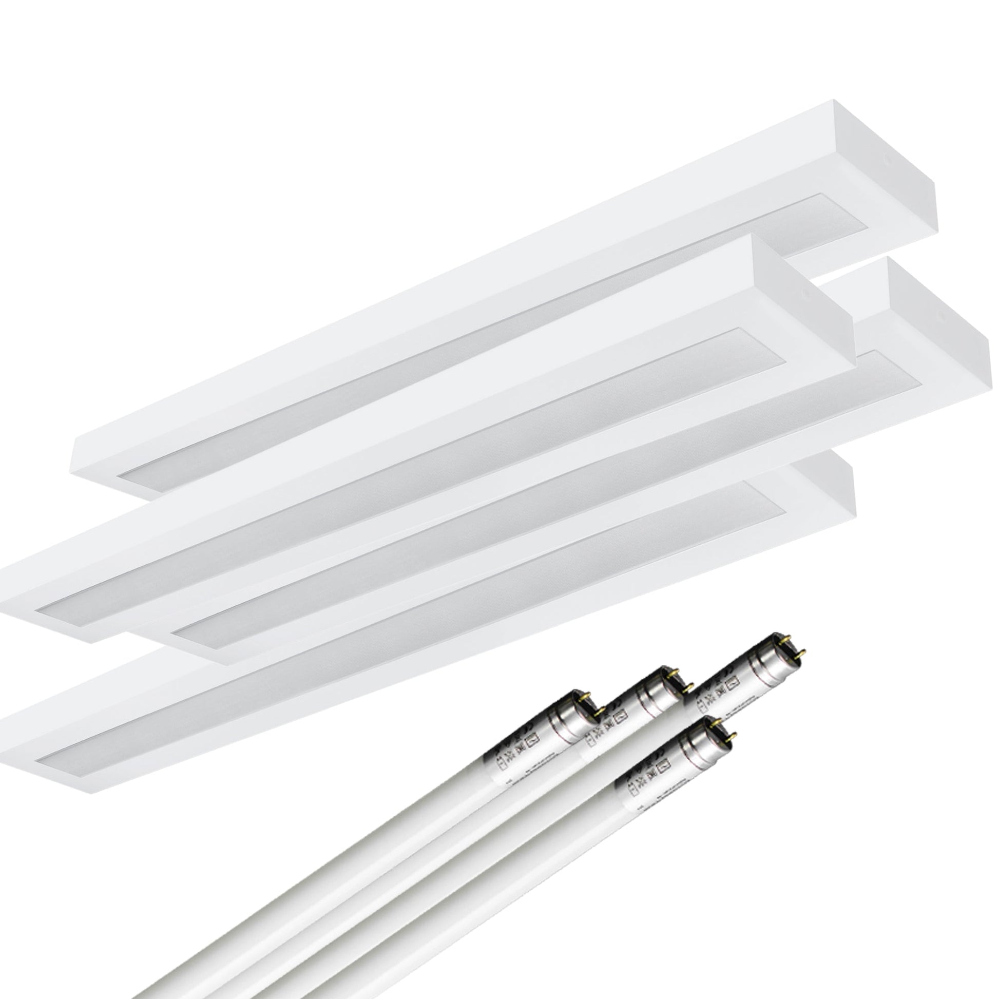 LED Aufbauleuchte 150cm 1 - flammig Mikroprismatische Abdeckung Vorverdrahtet für LED Röhren - ELG Leuchten