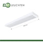 LED Aufbauleuchte 150cm 1 - flammig Mikroprismatische Abdeckung Vorverdrahtet für LED Röhren - ELG Leuchten