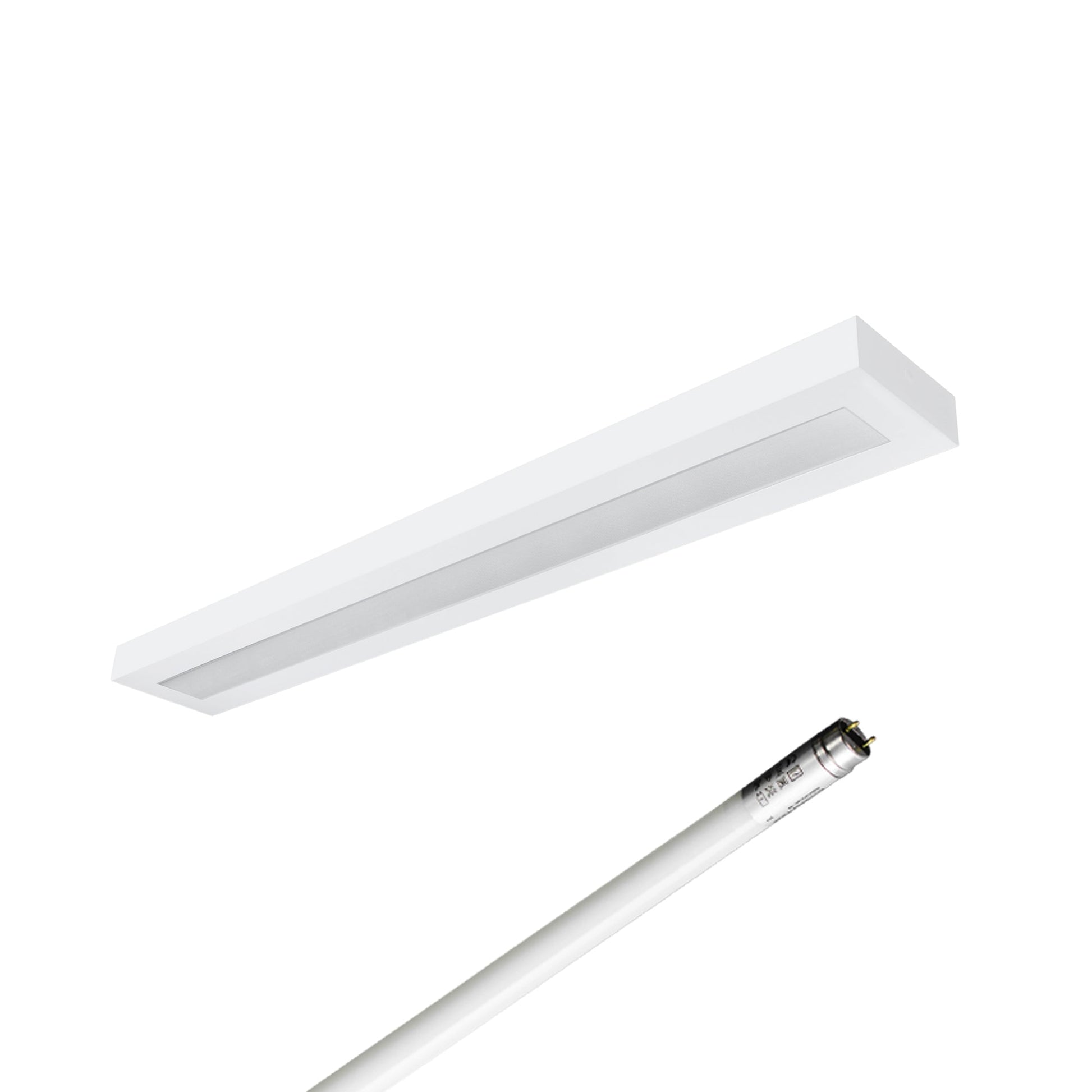LED Aufbauleuchte 150cm 1 - flammig Mikroprismatische Abdeckung Vorverdrahtet für LED Röhren - ELG Leuchten