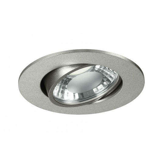 LED Deckeneinbauleuchte Rio, rund, 6W, silber - ELG Leuchten