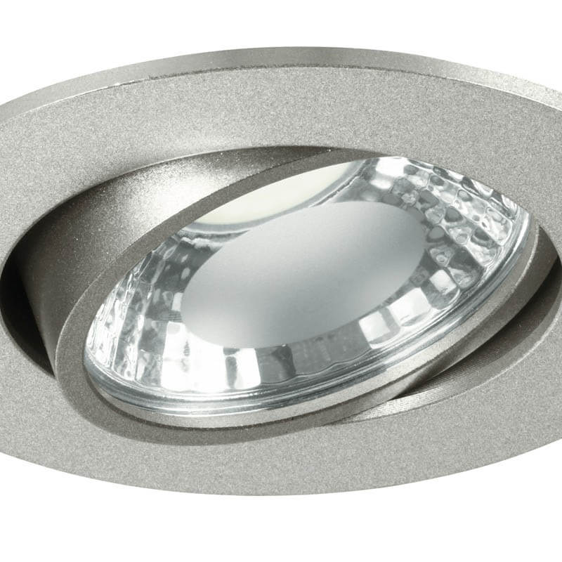 LED Deckeneinbauleuchte Rio, rund, 6W, silber - ELG Leuchten