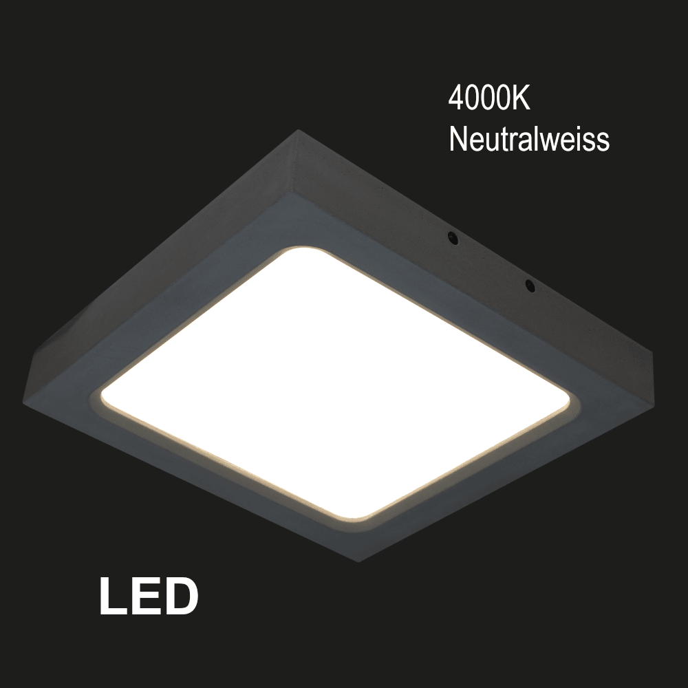 LED Deckenleuchte Beton Grau 2000 Lumen 24 Watt 4000K - ELG Leuchten