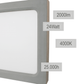 LED Deckenleuchte Beton Grau 2000 Lumen 24 Watt 4000K - ELG Leuchten