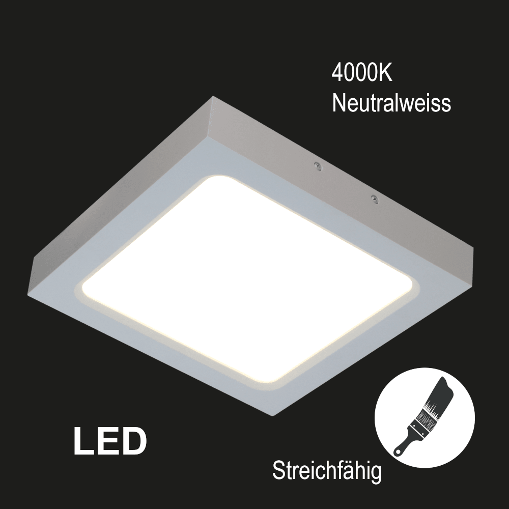 LED Deckenleuchte Beton Weiss 2000 Lumen 24 Watt 4000K - ELG Leuchten