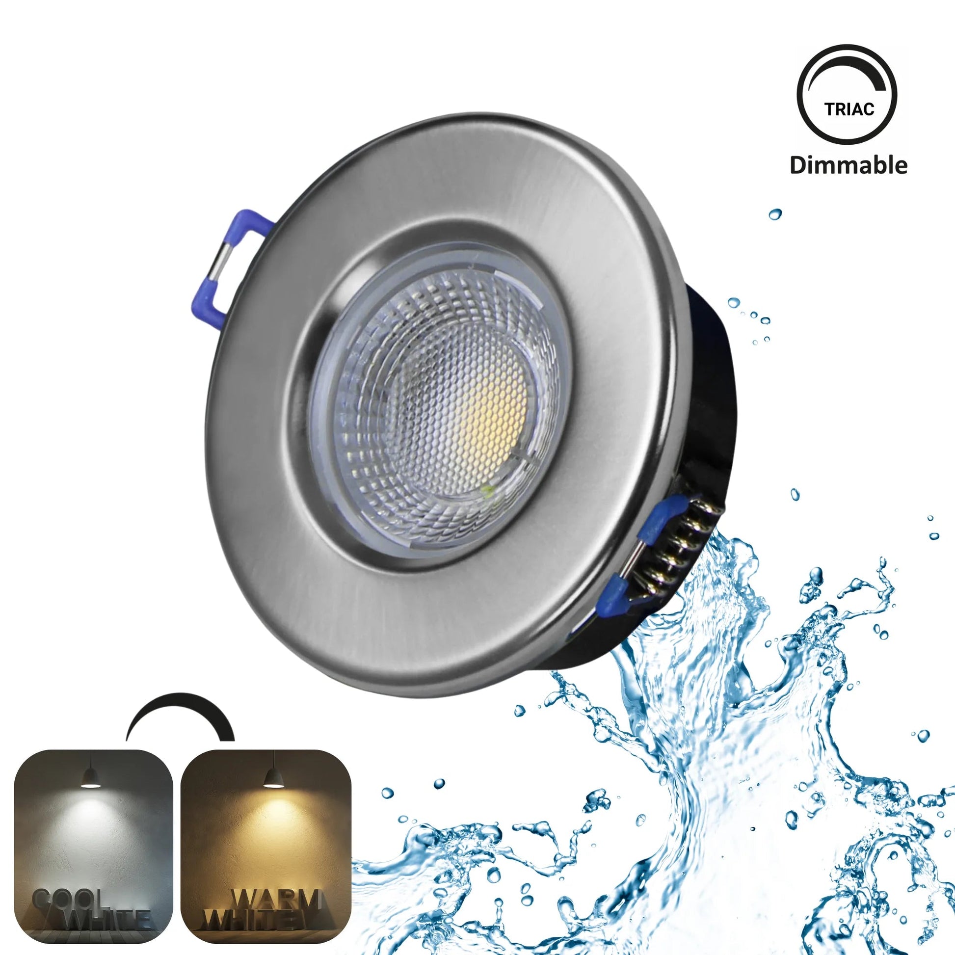 LED Einbaustrahler Dimmbar 240V,7,5W,600 - 650LM,2800 - 4000K,IP54,68mm - ELG Leuchten