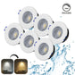 LED Einbaustrahler Dimmbar 240V,7,5W,600 - 650LM,2800 - 4000K,IP54,68mm - ELG Leuchten