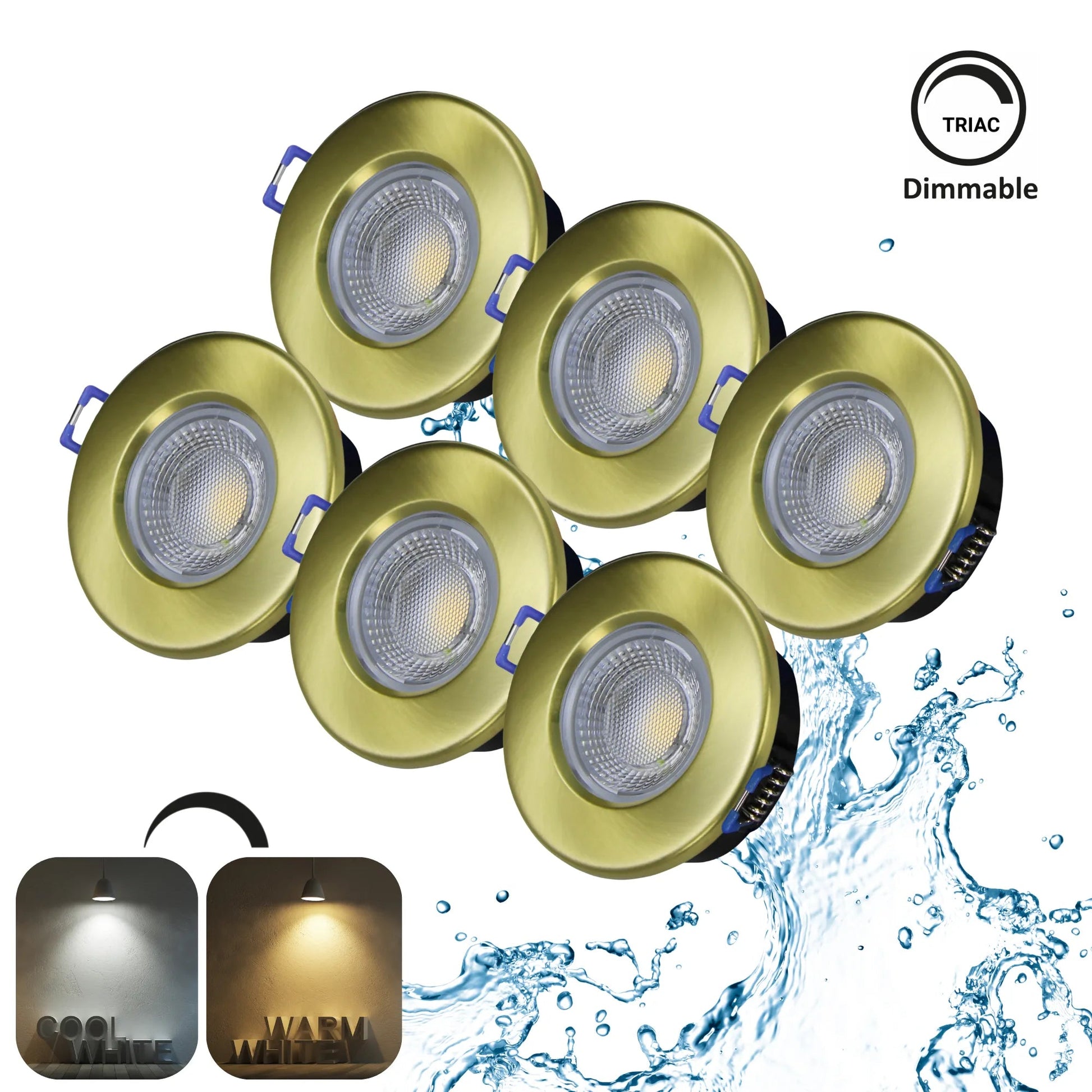 LED Einbaustrahler Dimmbar 240V,7,5W,600 - 650LM,2800 - 4000K,IP54,68mm - ELG Leuchten