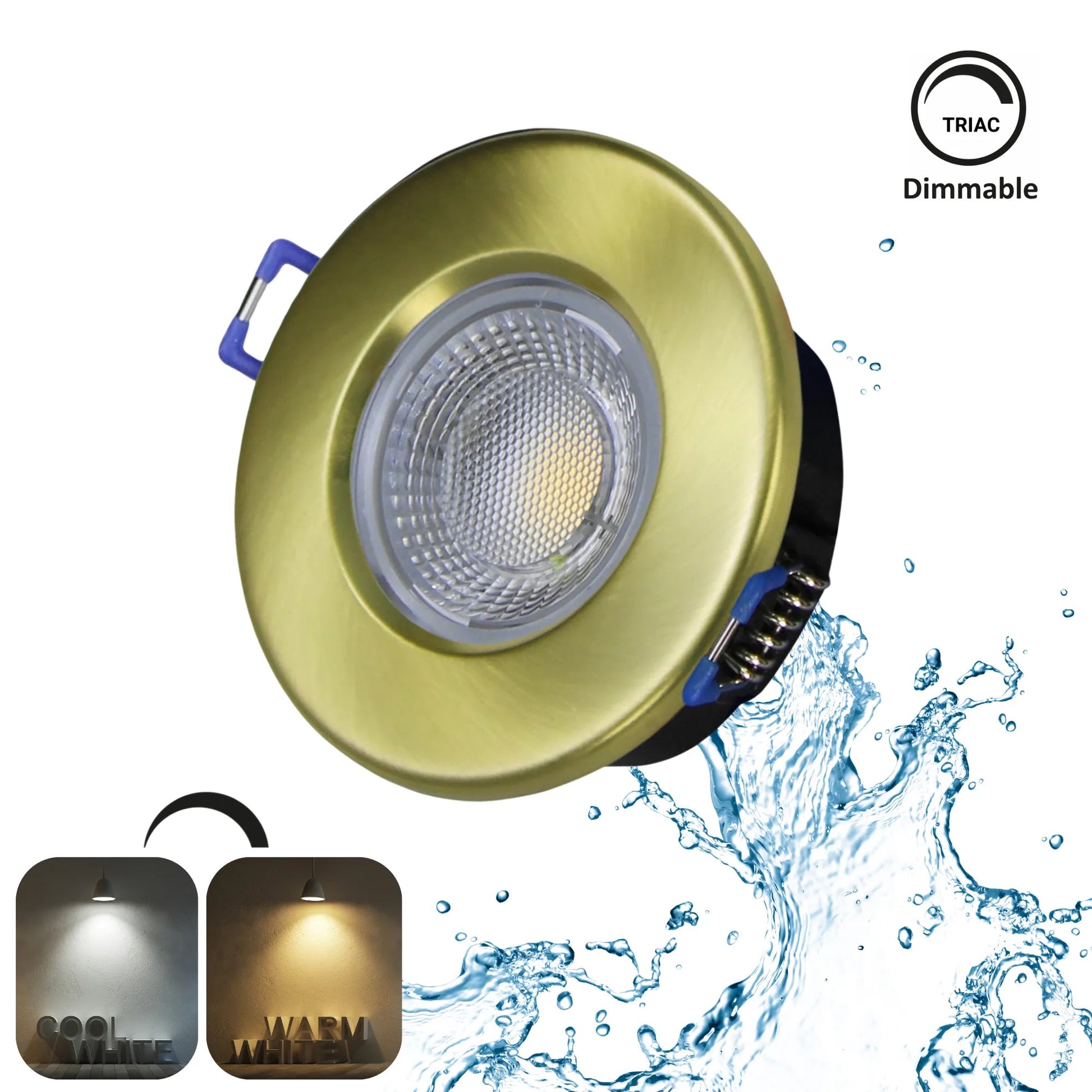 LED Einbaustrahler Dimmbar 240V,7,5W,600 - 650LM,2800 - 4000K,IP54,68mm - ELG Leuchten