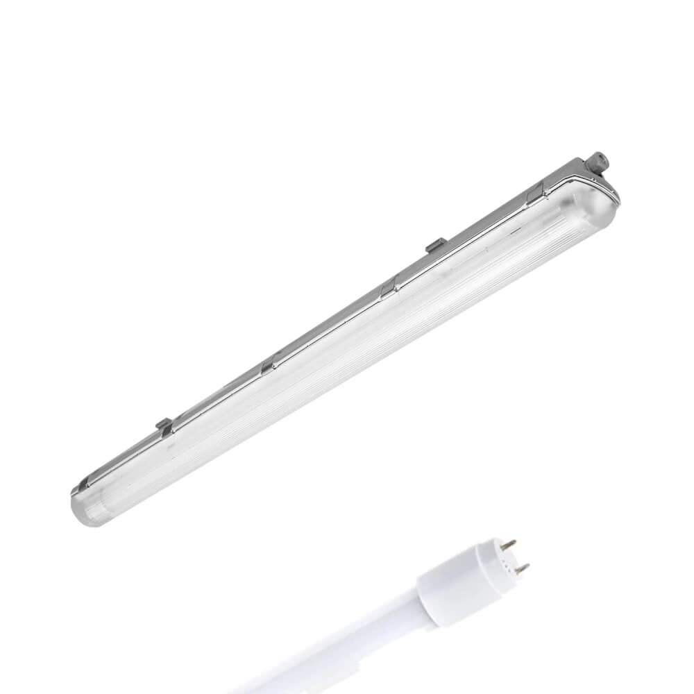 LED Feuchtraumleuchte 120cm 1 - flammig vorverdrahtet für LED Röhren - ELG Leuchten