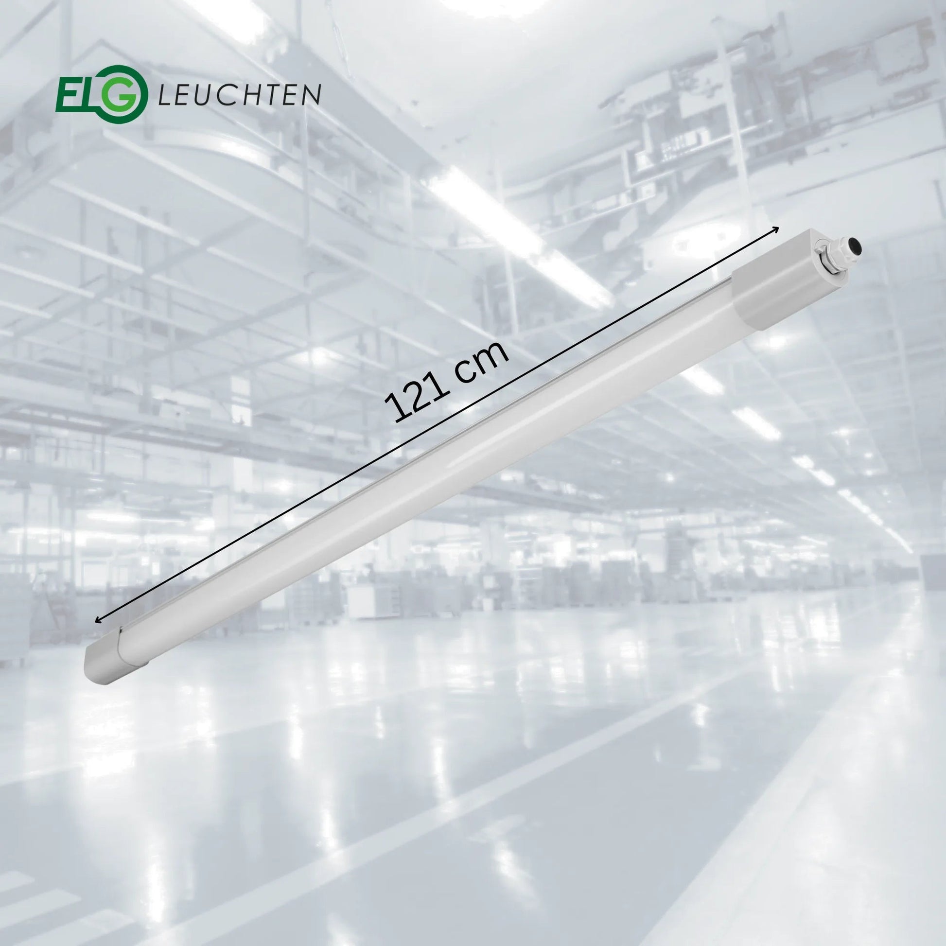 LED Feuchtraumleuchte 120cm 4000K oder 6500K Leistung umschaltbar 17W/33W 2100lm/4000lm IP66 wasserfest - ELG Leuchten