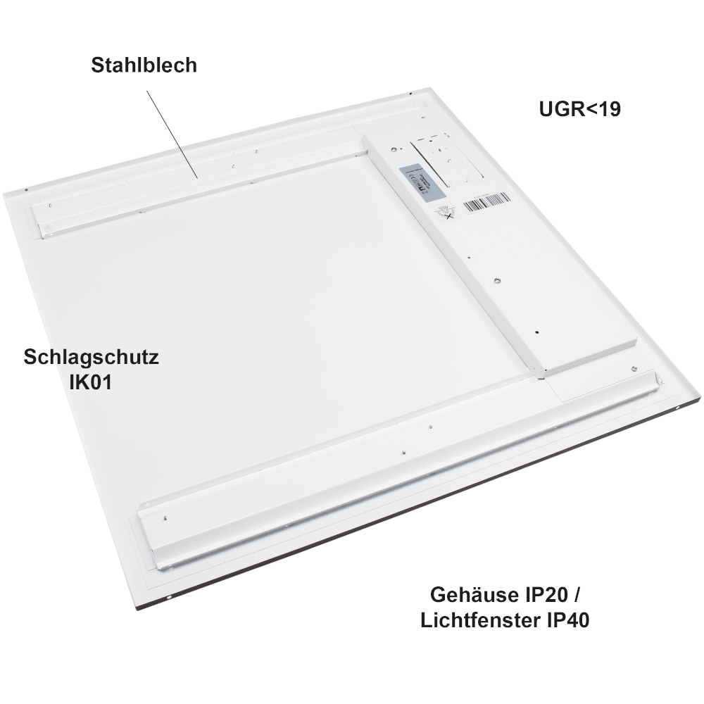 LED Panel, Einlegeleuchte, 36 Watt , 3000K, Micropris. Abdeckung 3000K - ELG Leuchten