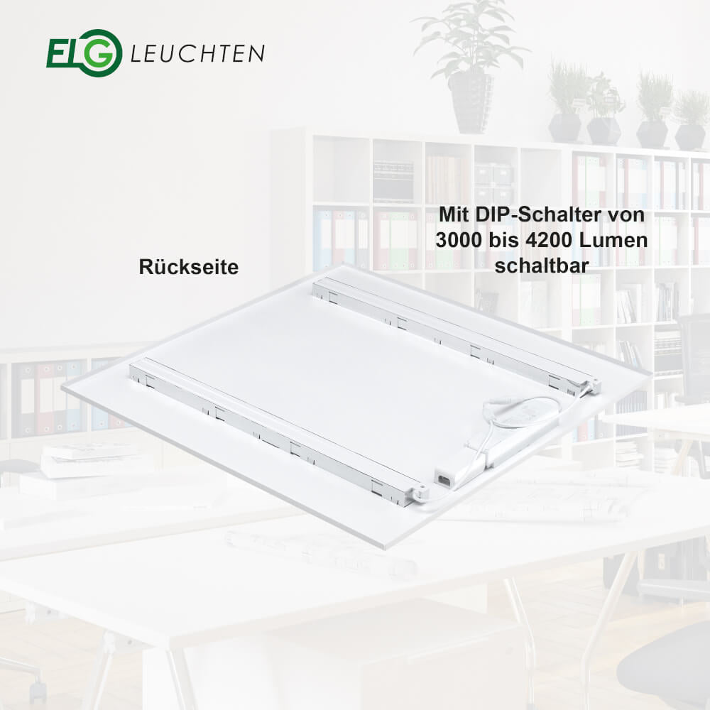 LED Panel Low - Glare 4200lm 4000K 24 bis 36 Watt - ELG Leuchten