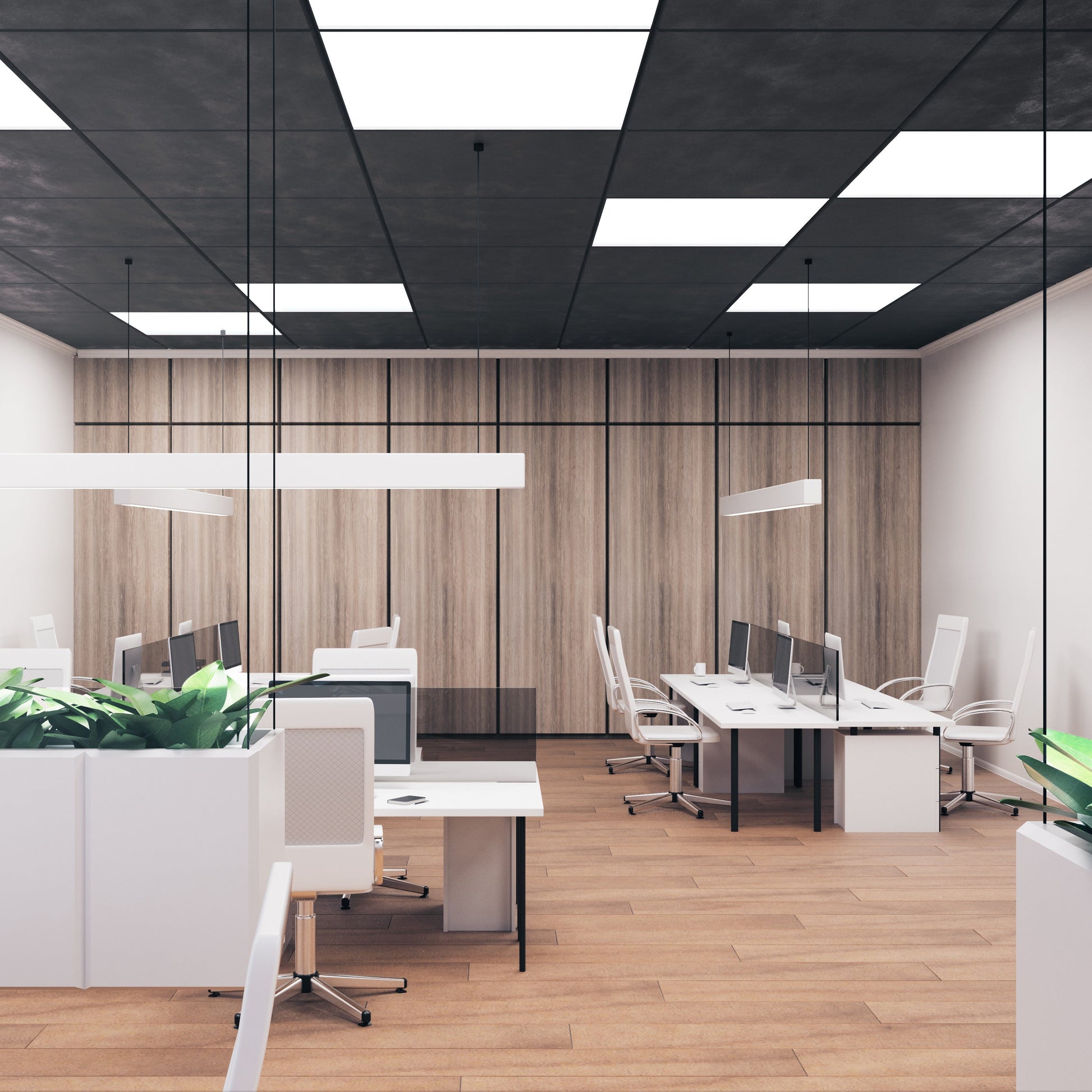LED Panel 62x62 Backlit, Einlegeleuchte, Deckenleuchte, 62x62cm, Rasterdeckenleuchte, 3000K/4000K (DIP - Schalter), 5320 Lumen, 38 Watt (inkl. Treiber) - ELG Leuchten