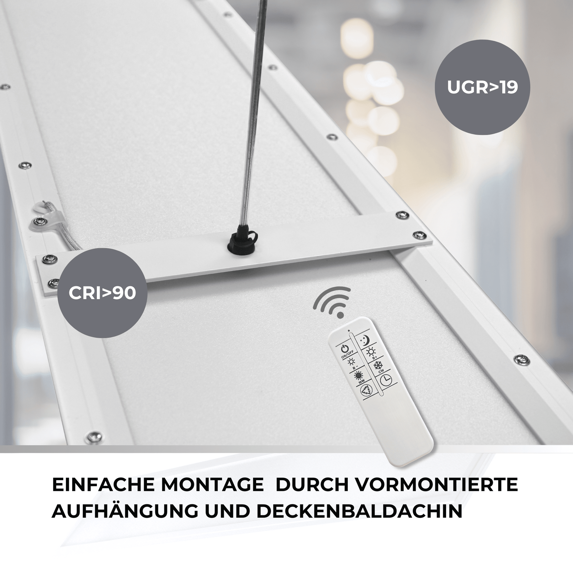 LED Pendelleuchte 120cm direkt/indirekt Dimmbar CCT 3000 - 6000K mit FB - ELG Leuchten