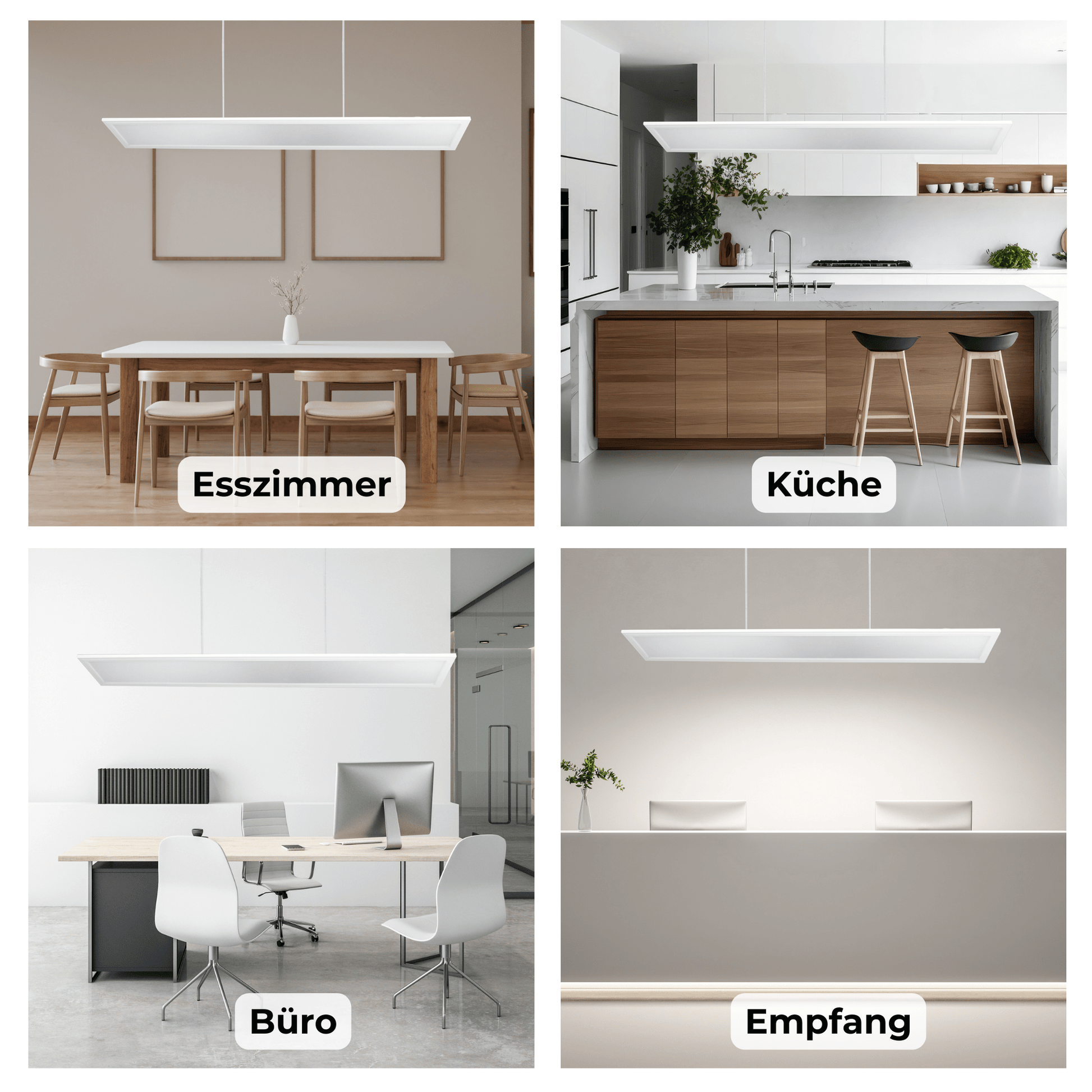 LED Pendelleuchte 120cm direkt/indirekt Dimmbar CCT 3000 - 6000K mit FB - ELG Leuchten