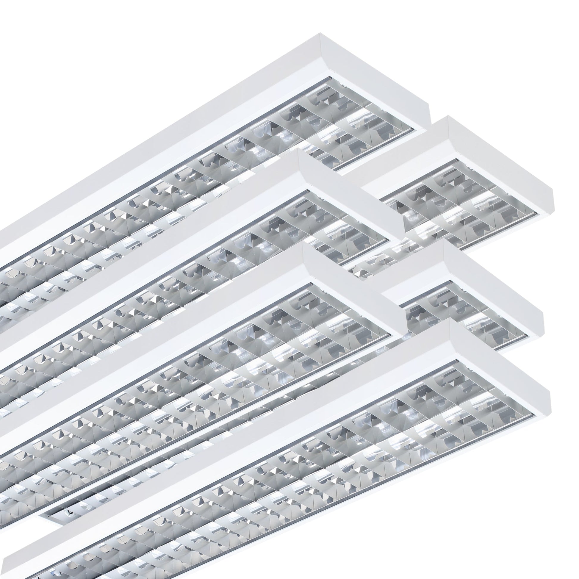 LED Rasteranbauleuchte Single - Raster, 120cm, 2 - flammig, vorverdrahtet für LED Röhren - ELG Leuchten