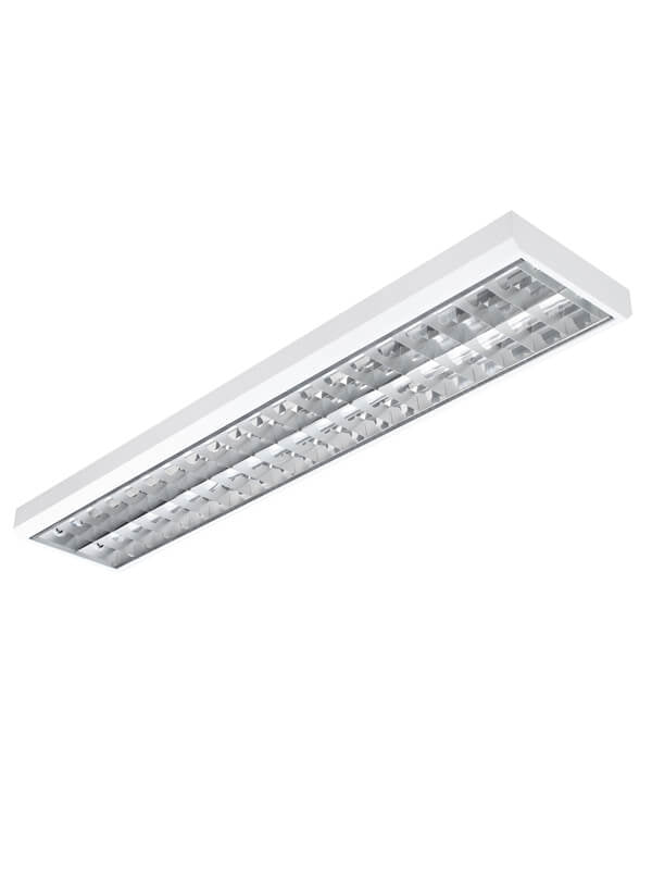 LED Rasteranbauleuchte Single - Raster, 120cm, 2 - flammig, vorverdrahtet für LED Röhren - ELG Leuchten