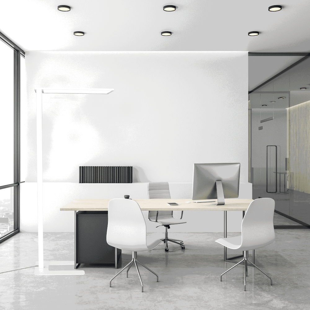 LED Stehlampe Stehleuchte ST Design Grau und Weiß - ELG Leuchten