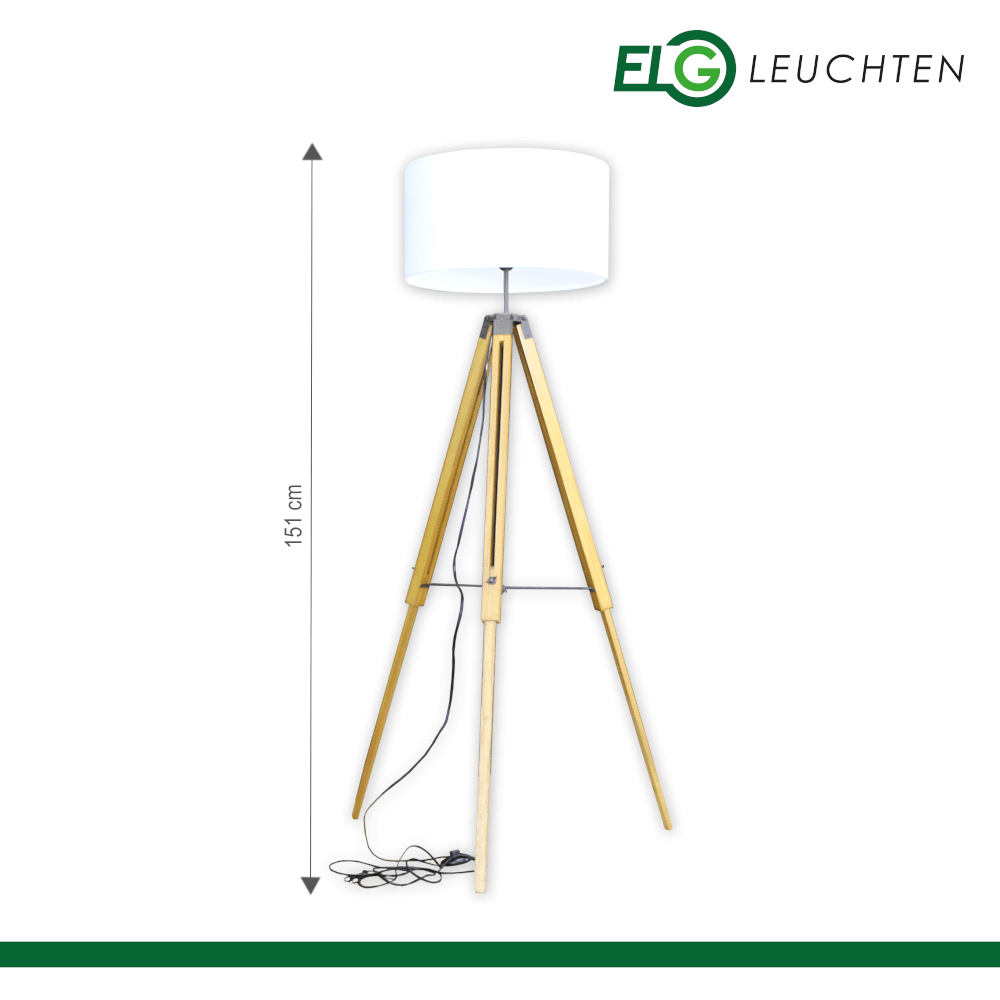 LED Stehleuchte Dreibein Stativ Wohnzimmerlampe - ELG Leuchten