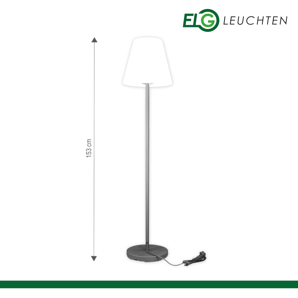 LED Stehleuchte - Gartenleuchte - IP65 - Terassenleuchte - ELG Leuchten