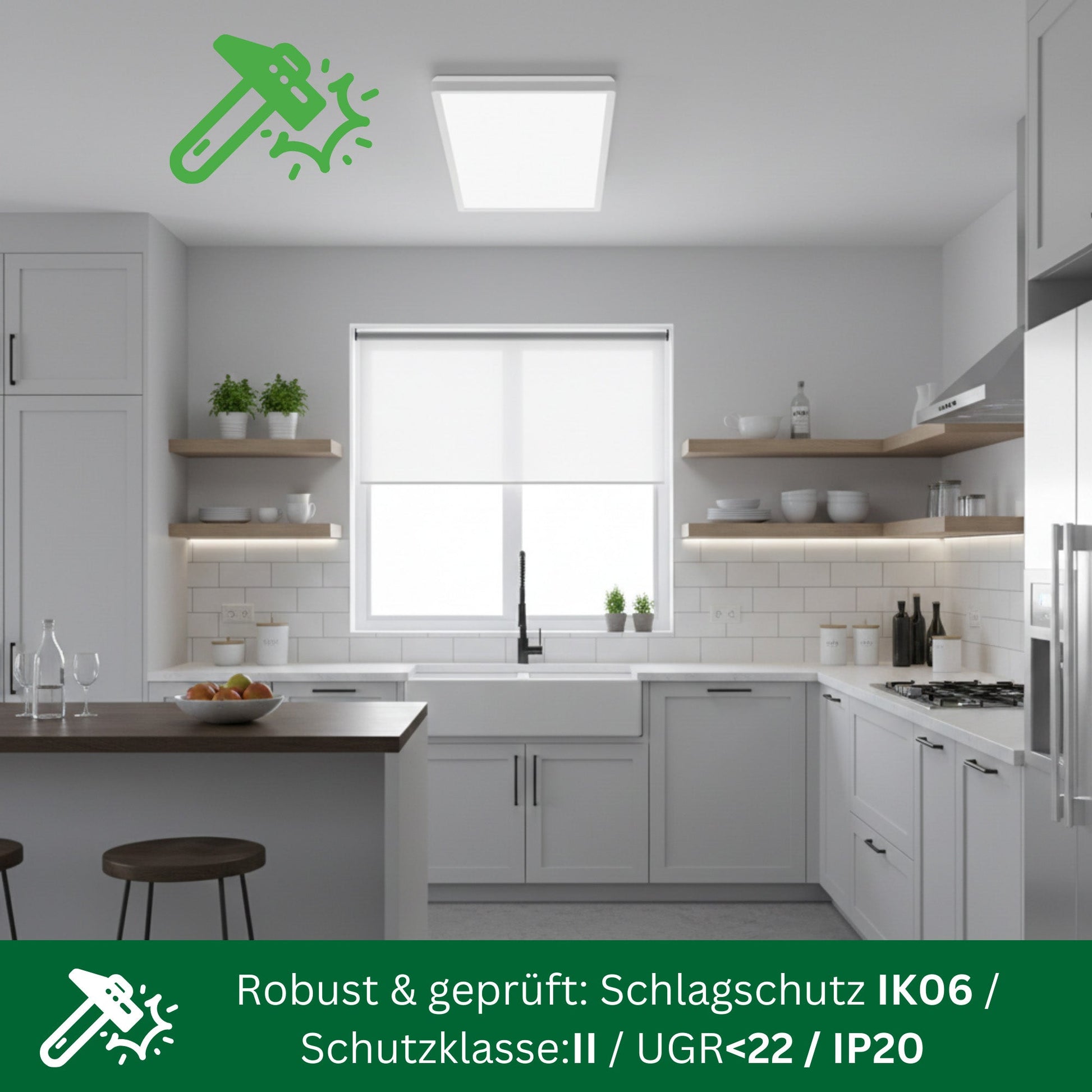Modernes LED Panel Deckenleuchte 60x30cm, Einstellbare Farbtemperatur 3000/4000/6000K - ELG Leuchten