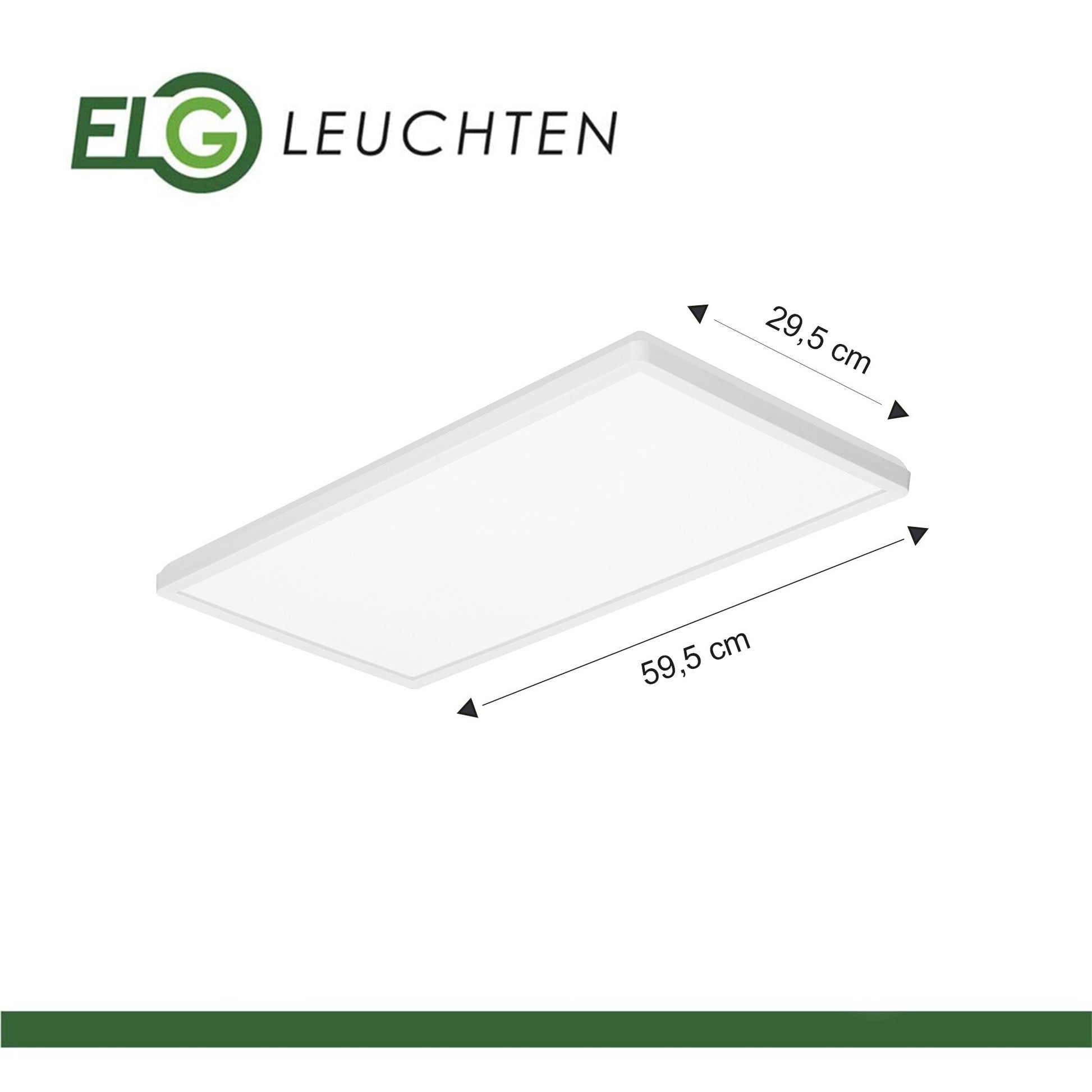 Modernes LED Panel Deckenleuchte 60x30cm, Einstellbare Farbtemperatur 3000/4000/6000K - ELG Leuchten