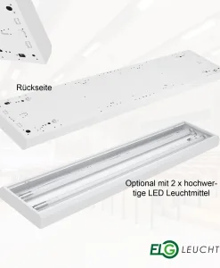 Leuchte von Innen Beispiel mit LED Röhren Optional